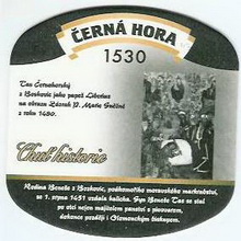 Pivní tácek Černá Hora č.105 - rub