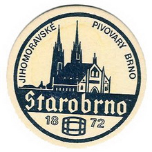 Pivní tácek Brno č.139 - líc