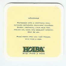 Pivní tácek Hanušovice č.606 - rub