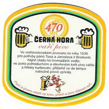 Pivní tácek Černá Hora č.64 - rub