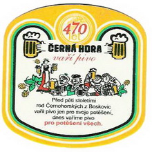 Pivní tácek Černá Hora č.66 - rub