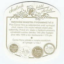 Pivní tácek Černá Hora č.68 - rub