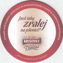 Pivní tácek Krušovice č.1091 - líc