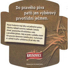 Pivní tácek Krušovice č.1107 - rub