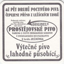 Pivní tácek Prostějov č.1112 - rub
