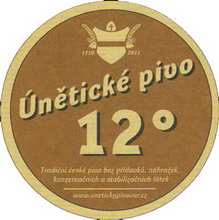 Pivní tácek Únětice č.1117 - líc