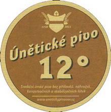 Pivní tácek Únětice č.1117 - líc