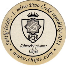 Pivní tácek Chyše č.1122 - líc