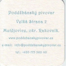 Pivní tácek Mutějovice č.1130 - rub