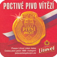 Pivní tácek Litovel č.1176 - rub