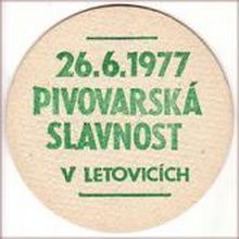 Pivní tácek Letovice č.1276 - rub