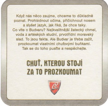 Pivní tácek České Budějovice č.1419 - rub
