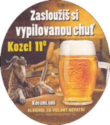 Pivní tácek Velké Popovice č.1455 - líc