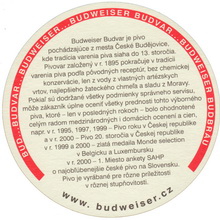 Pivní tácek České Budějovice č.1515 - rub