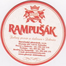 Pivní tácek Dobruška č.1951 - rub