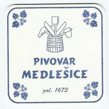 Pivní tácek Medlešice č.211 - líc