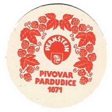 Pivní tácek Pardubice č.257 - líc