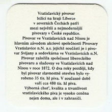 Pivní tácek Vratislavice nad Nisou č.311 - rub