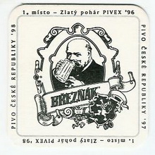 Pivní tácek Velké Březno č.334 - líc