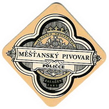 Pivní tácek Polička č.436 - líc