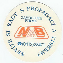 Pivní tácek Louny č.483 - rub