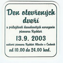 Pivní tácek Hlinsko v Čechách č.563 - rub