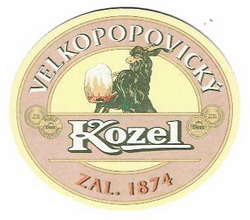 Pivní tácek Velké Popovice č.636 - líc