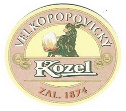 Pivní tácek Velké Popovice č.639 - líc