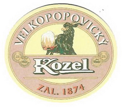 Pivní tácek Velké Popovice č.642 - líc