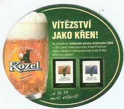 Pivní tácek Velké Popovice č.650 - rub