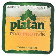 Pivní tácek Protivín č.693 - líc