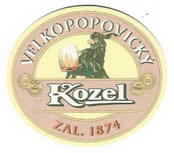 Pivní tácek Velké Popovice č.738 - líc