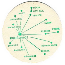 Pivní tácek Krušovice č.792 - rub