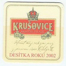 Pivní tácek Krušovice č.805 - líc