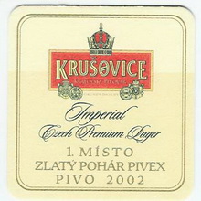 Pivní tácek Krušovice č.820 - líc
