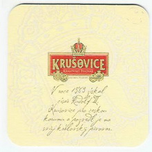 Pivní tácek Krušovice č.823 - rub