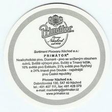 Pivní tácek Náchod č.851 - rub